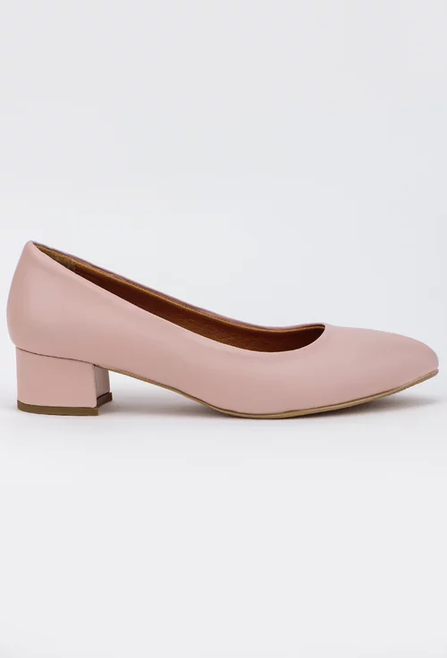 Assumptions, assumptions. Guess Fall Concise Pantofi roz din piele naturala cu toc mic - Dasha.ro